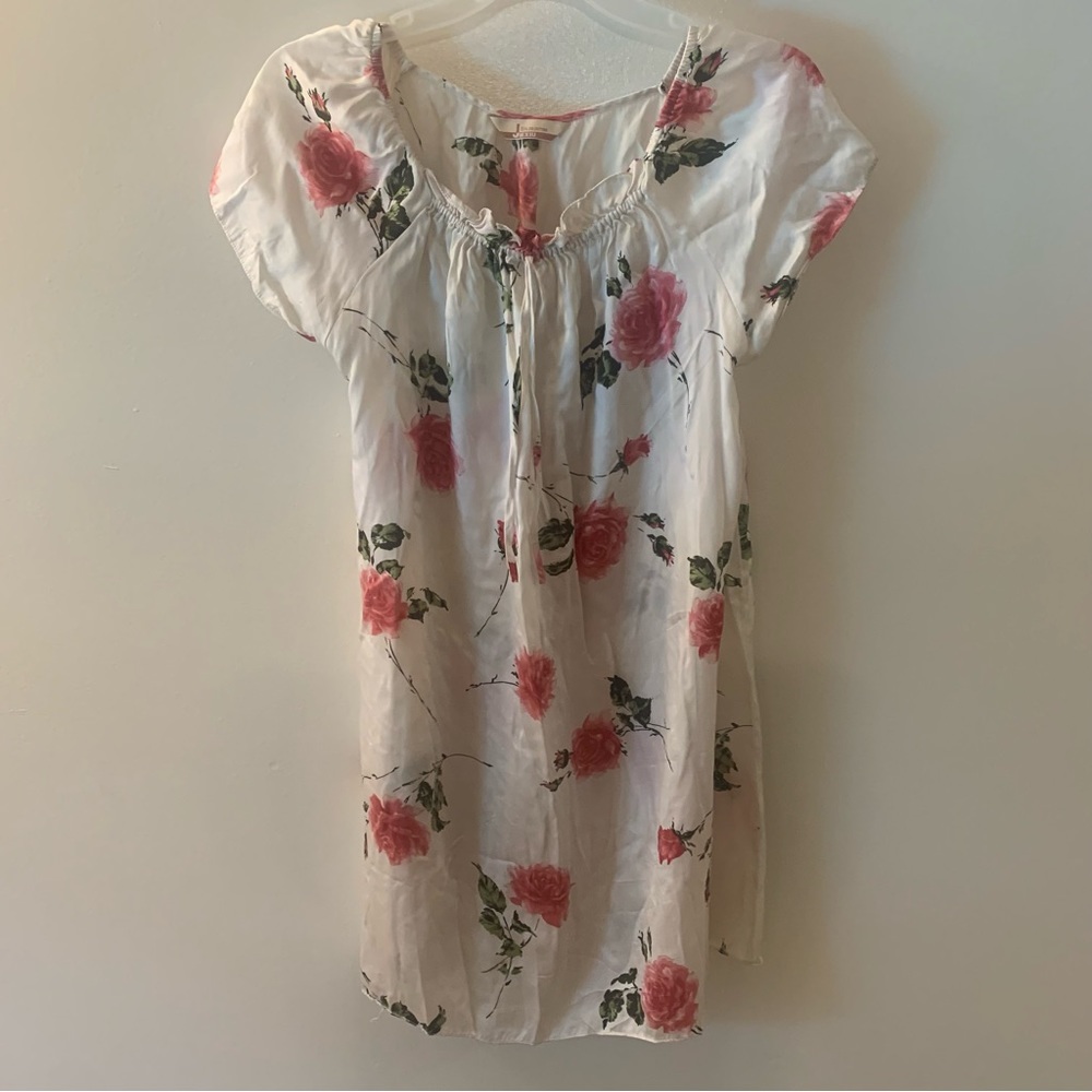 Jiexiu 100% Silk Floral Tunic Dress - Picture 2 of 12